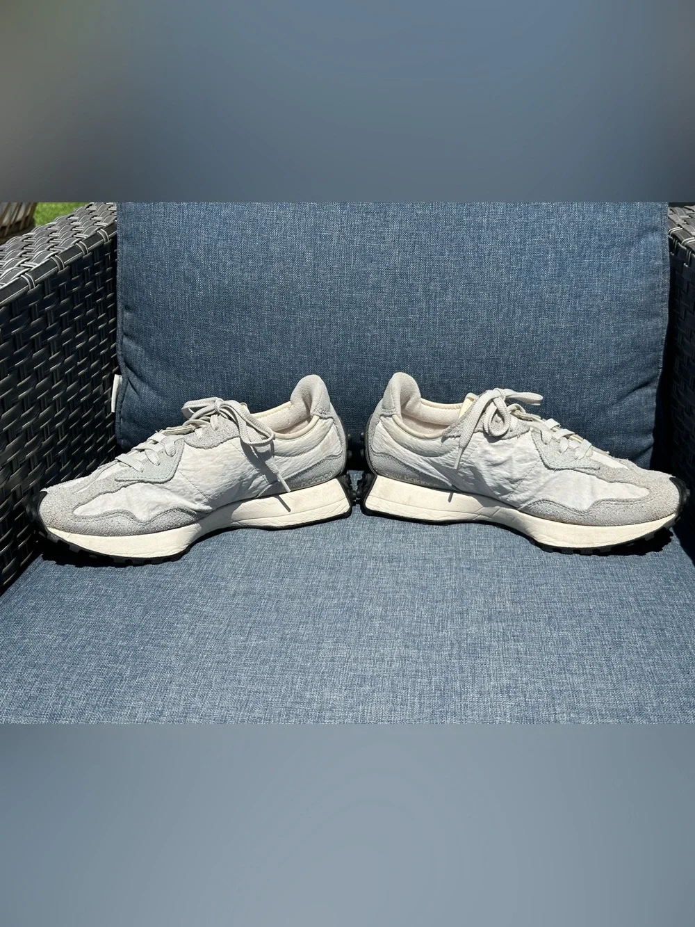 New Balance 327 Casual Mens Sneakers Shoes sea salt Grey Suede
